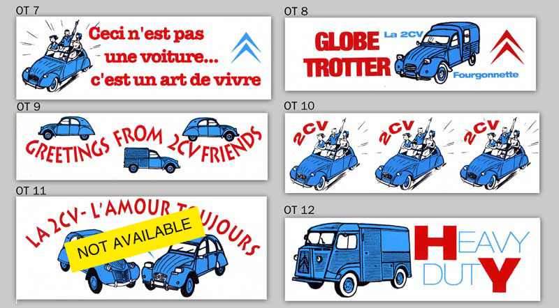 Very nice Stickers for 2CV lovers